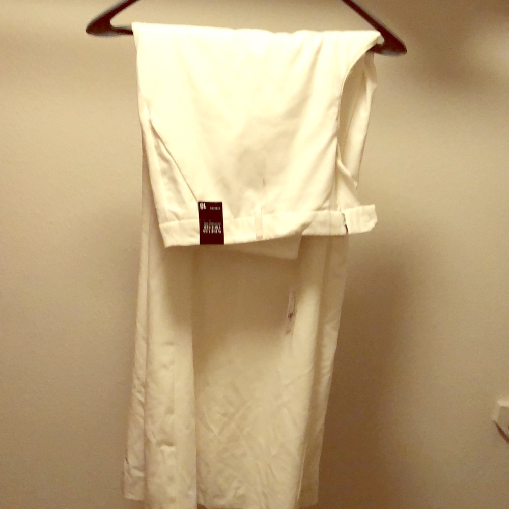 White Wide Leg Trousers
